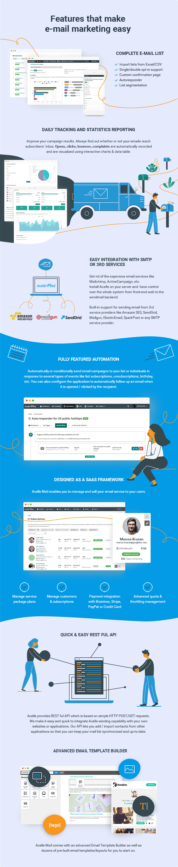 Elleca email marketing SaaS application screenshot 7