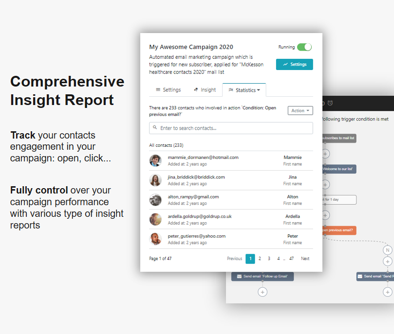 Elleca email marketing SaaS application screenshot 4