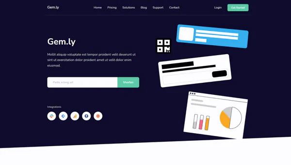 Full-featured URL shortener SaaS dashboard with two themes