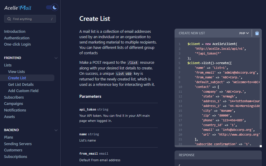 Elleca email marketing SaaS application screenshot 2