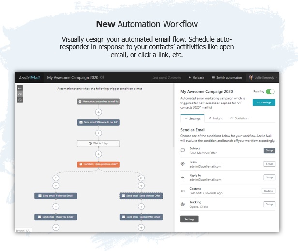 Elleca email marketing SaaS application screenshot 3