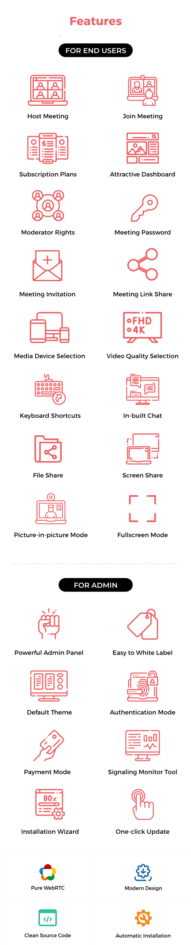 looCloudMeet WebRTC video conferencing SaaS interface