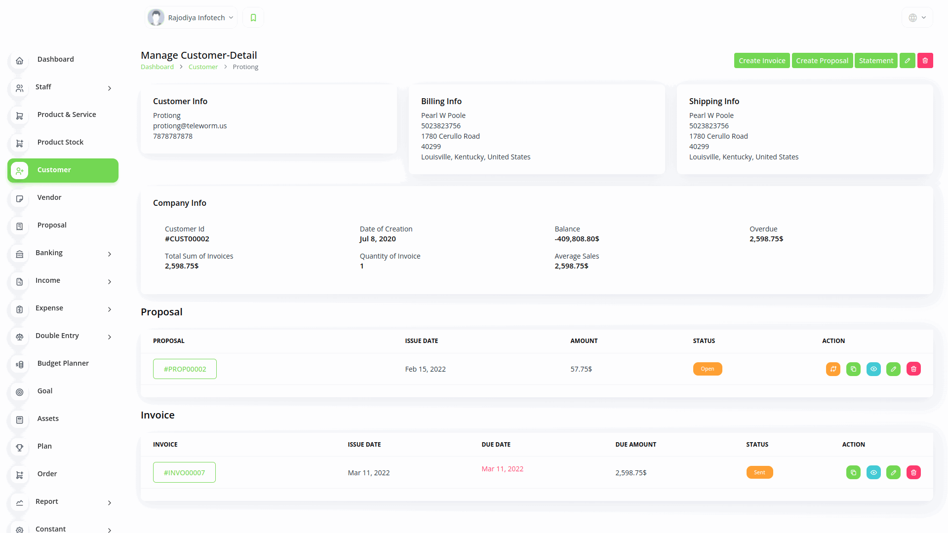 iBilling Laravel financial management SaaS dashboard