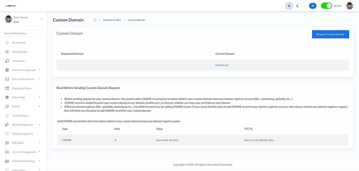 SaaS multi-tenant version of online course sales website builder website source code