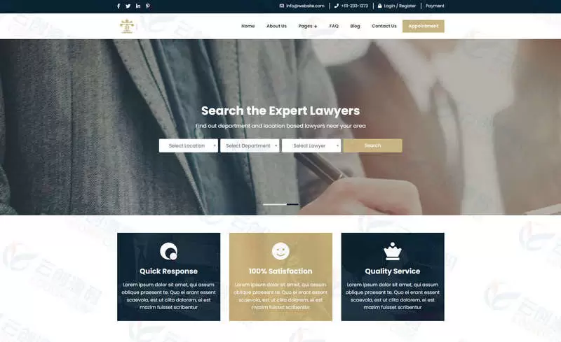 LawyerBook online lawyer appointment SaaS dashboard