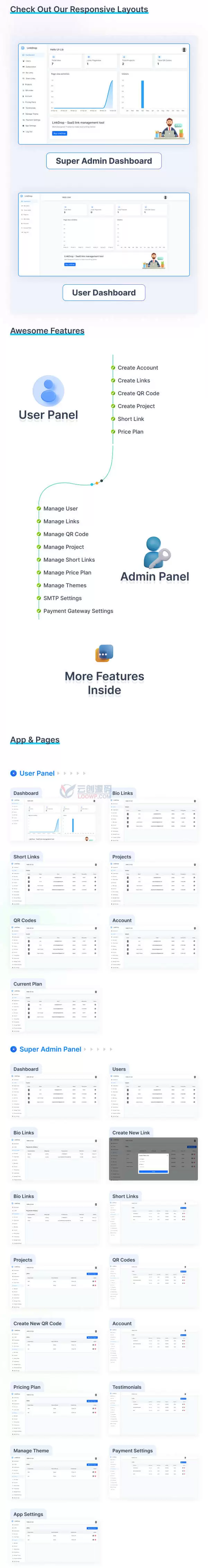 LinkCtrl comes with 15 themes URL link management system SaaS version PHP source code V3.5.3