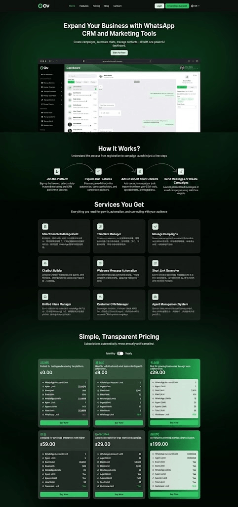 WhatsApp Marketing System Source Code / WhatsApp Platform CRM Source Code / Web + Android + iOS / SaaS