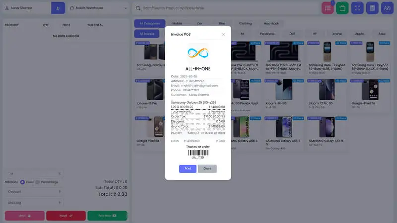 Laravel Multi-Store Retail Management SaaS Source Code & POS System Source Code