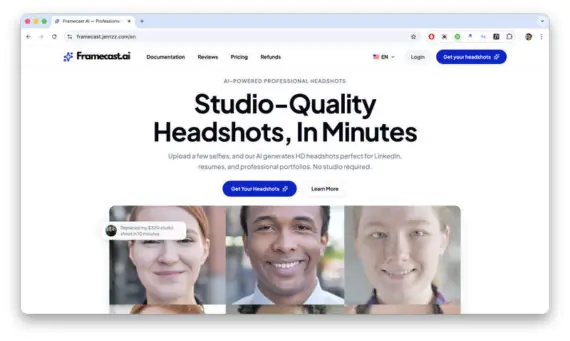 AI professional headshot SaaS platform