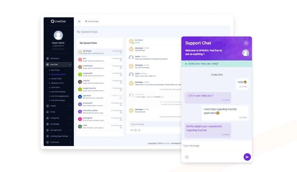 LaraChat v2.0 — Gemini AI Live Chat & Support Ticket System