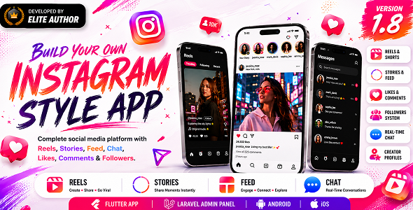 DTTrends – TikTok Clone Flutter App with Live, Reels, Chat & Laravel Admin + Next.js Website