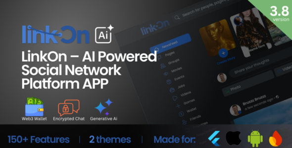 LinkOn – Full Cross-Platform AI Social Network (iOS, Android, & Web)