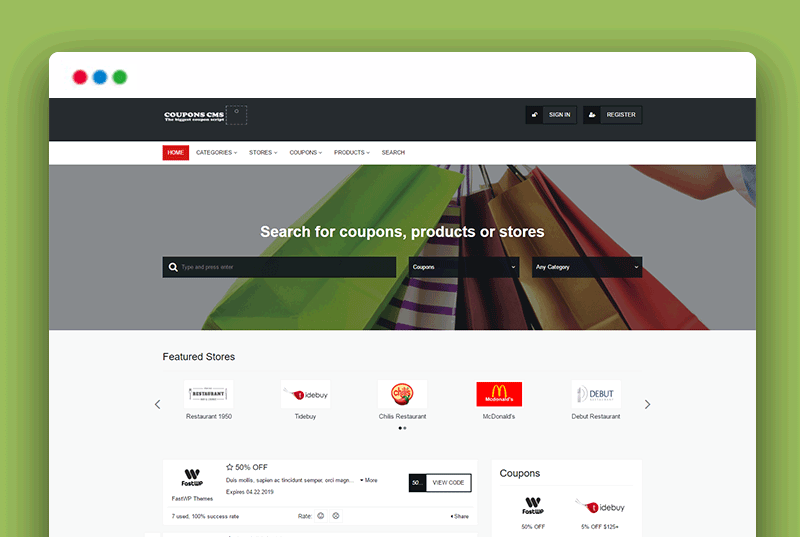 looCoupons Mall Merchant Shopping Coupon Aggregator System PHP Source Code V7.5.0, Fully Open Source and Can Be Further Developed.