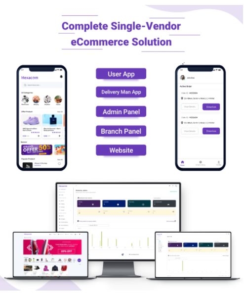 HexShop单卖家版跨境电商平台PHP源码V7.1+用户和送货员APP源码