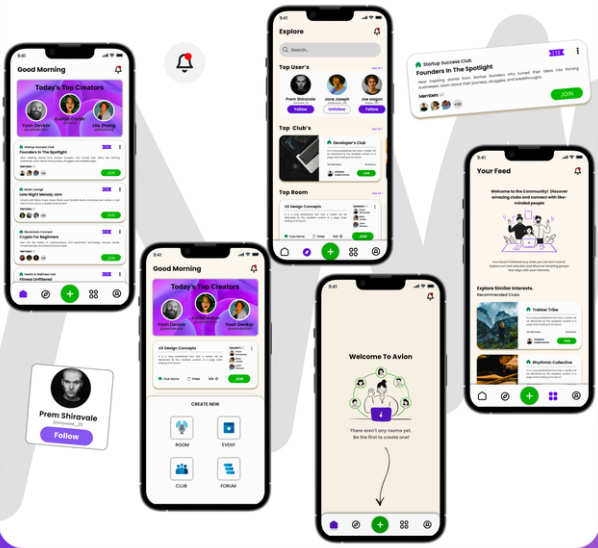 Avoin — Flutter Real-Time Voice Chat & Social Podcast App